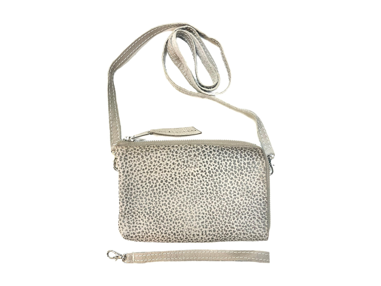Wristlet Leather Bag With Strap