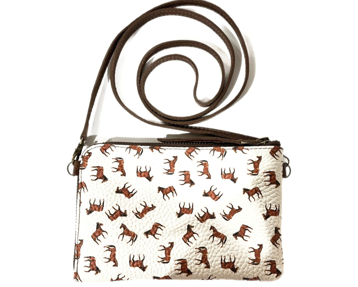 Wristlet Leather Bag With Strap