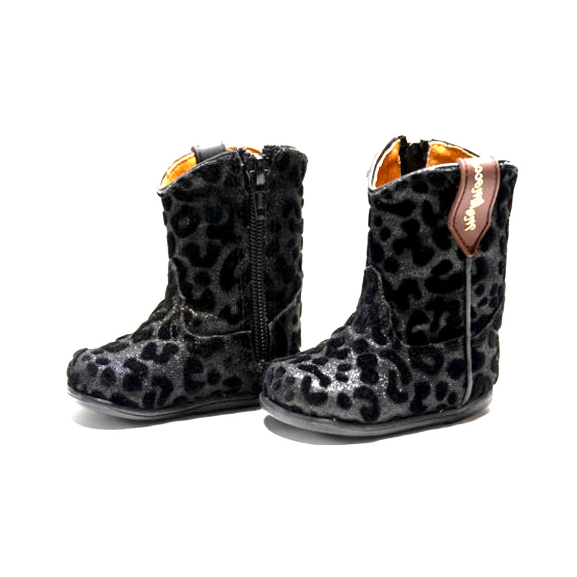 Black Leopard Princess Bootie