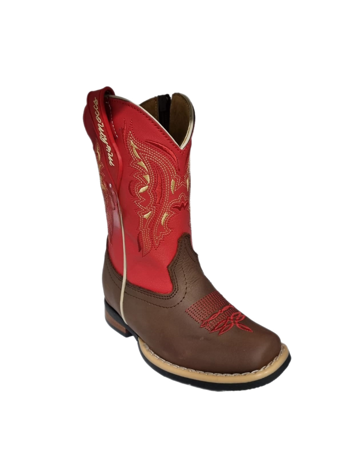 Fireball Square Toe Boots ( With Red Embriodery)