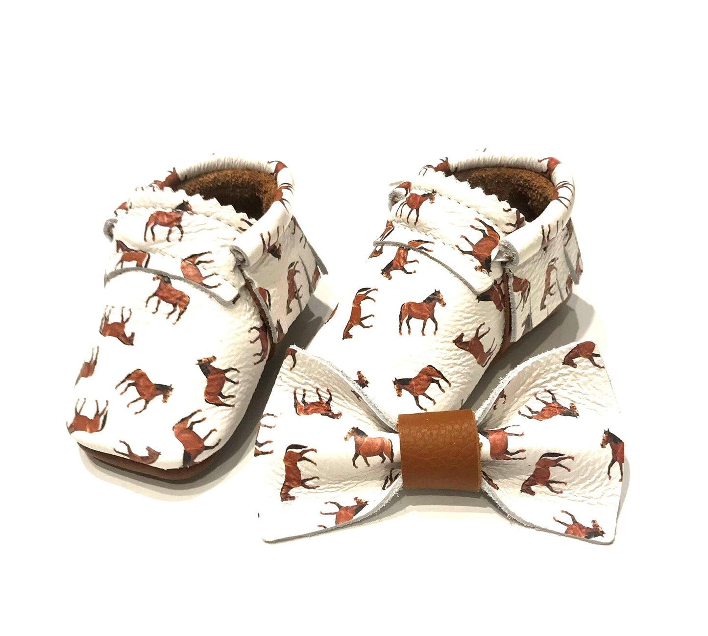 Saddle Up -Horse with Fringe - Moccs