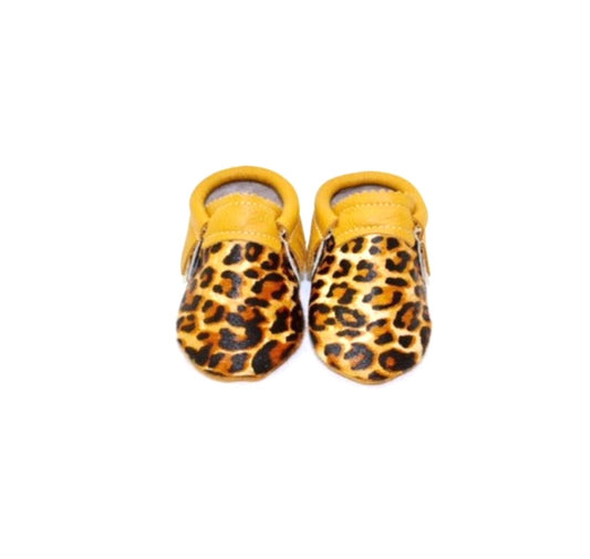 Leopard Moccs - Hair on Hide
