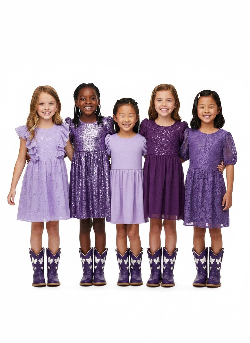 Butterfly Boot-  Purple