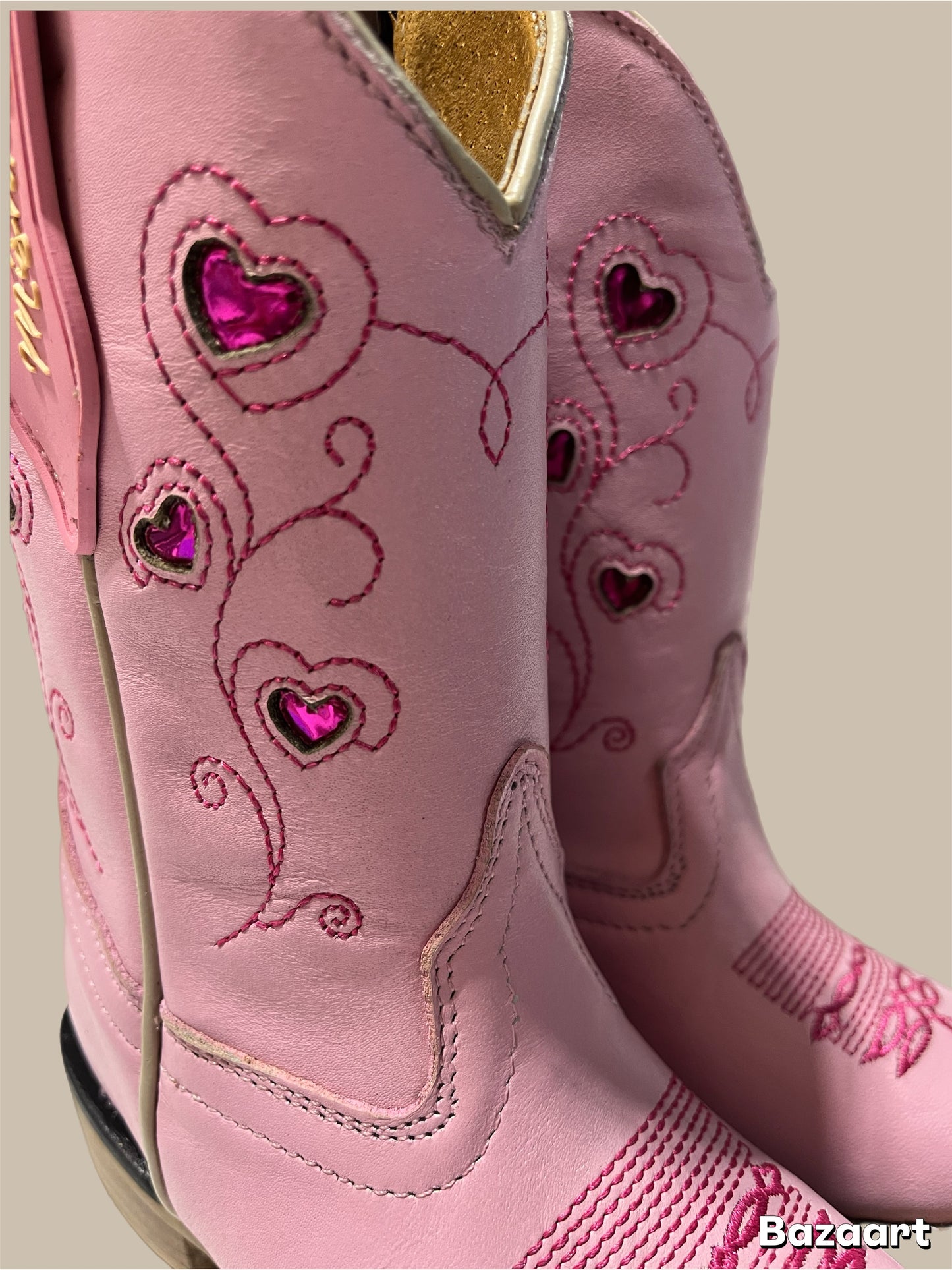 Pink Heart Boots- Newer Design