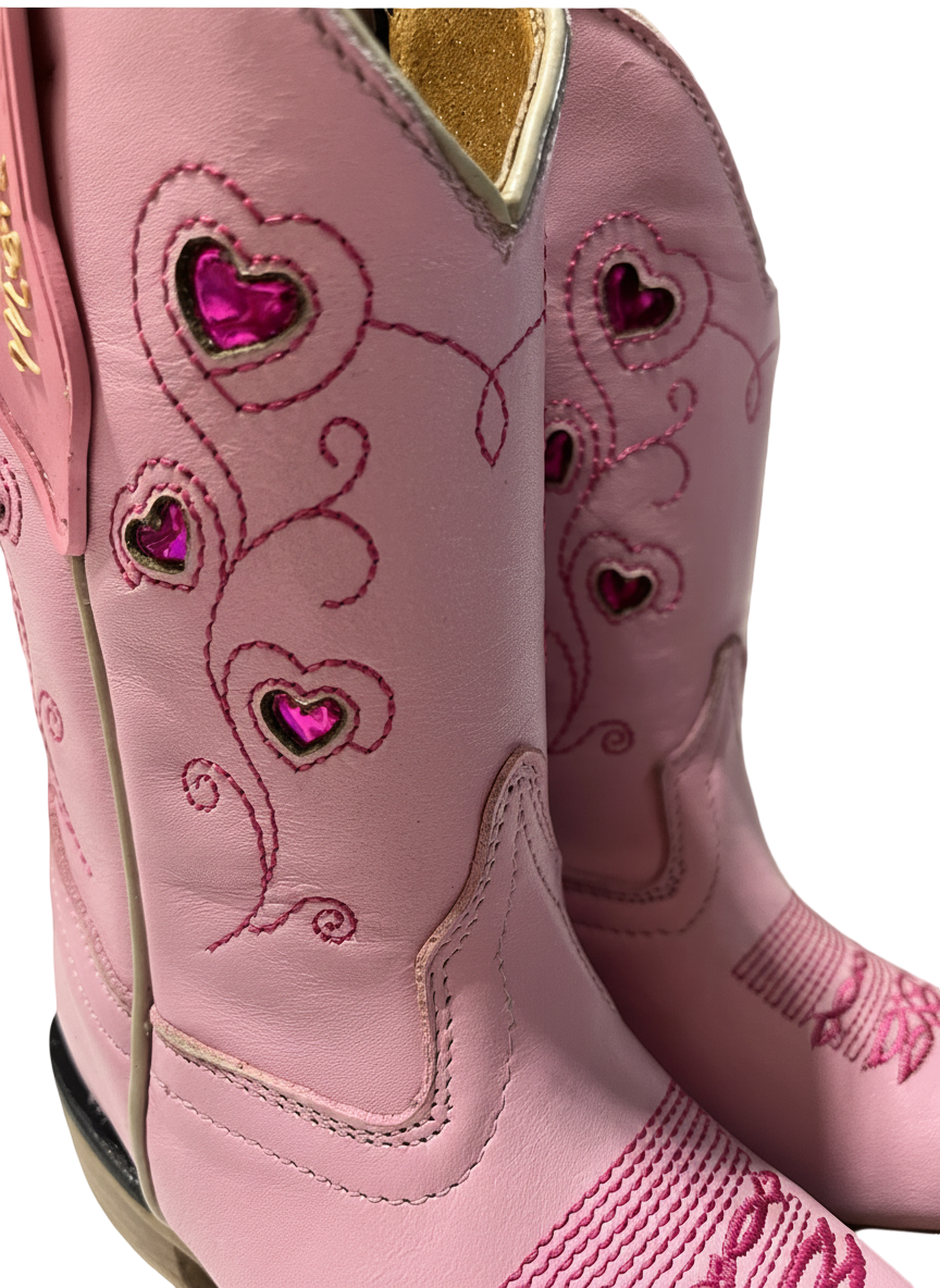 Pink Heart Boots- Newer Design