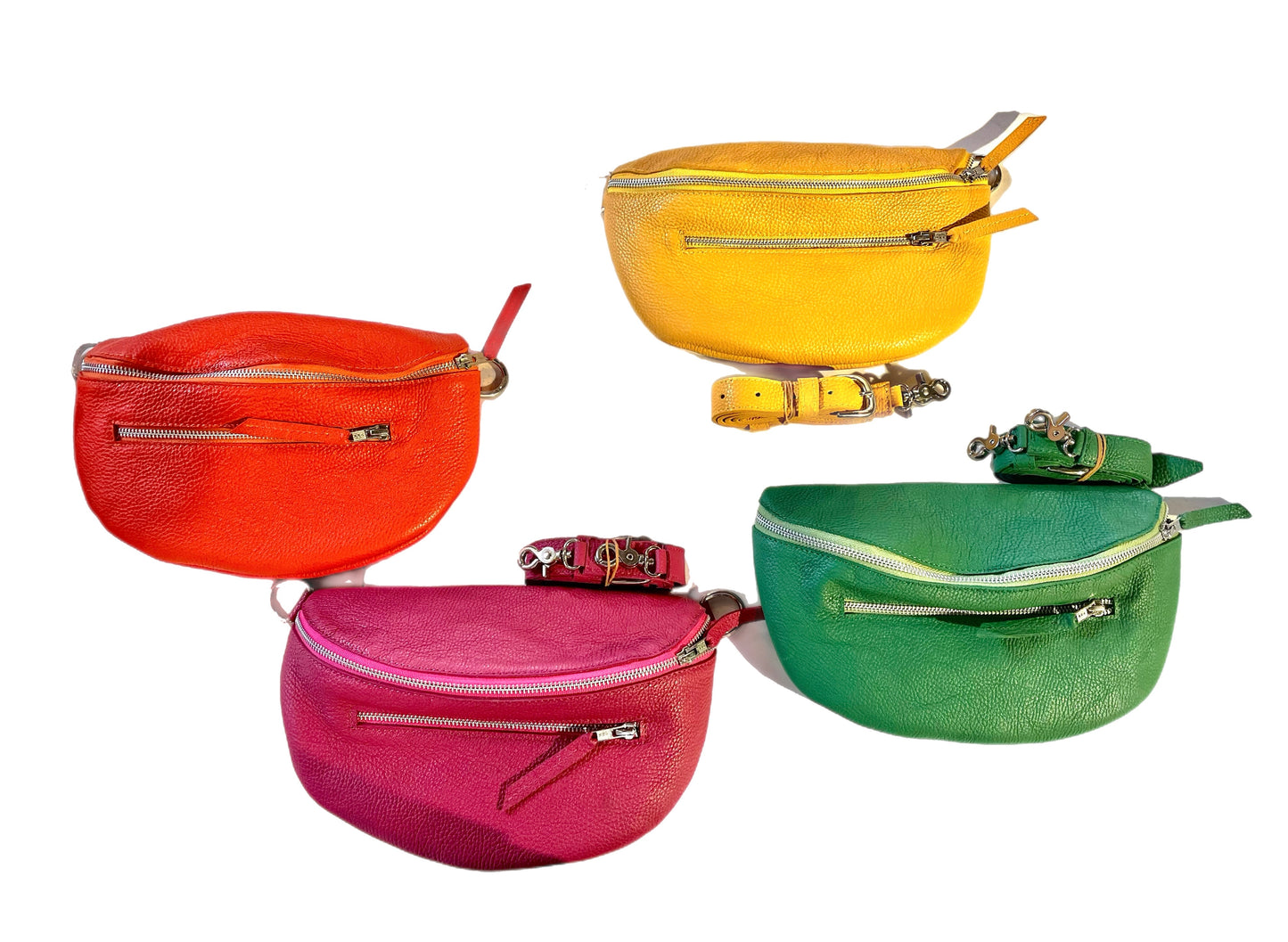 Bum Bags with Pockets Raspberry