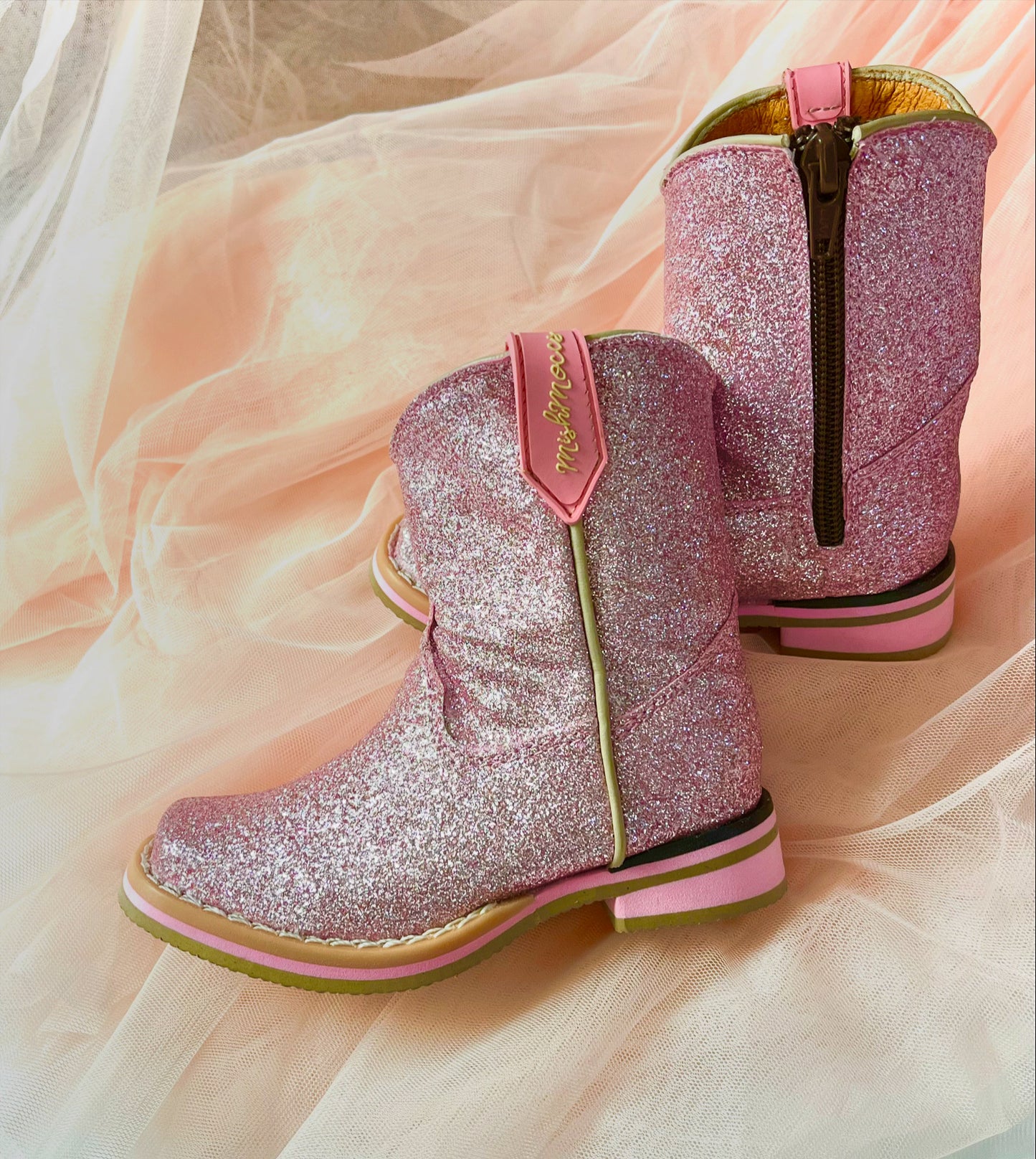 Princess Pink Square Toe Boots