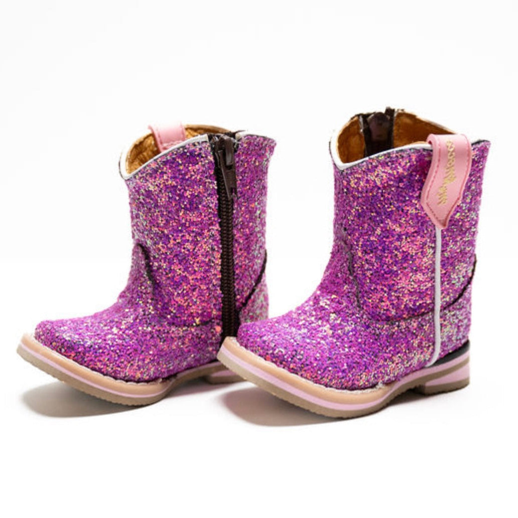 Princess Fuchsia Square Toe Boots -
