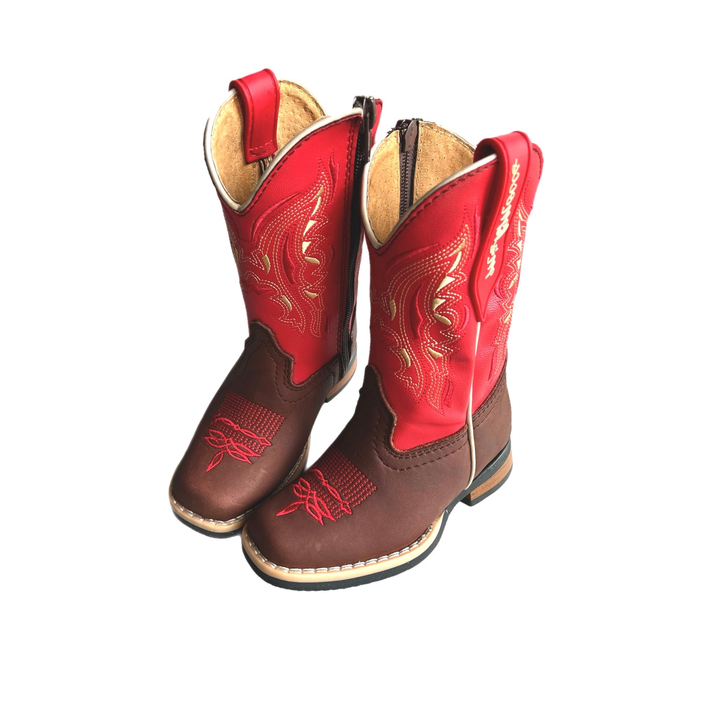 Fireball Square Toe Boots ( With Red Embriodery)