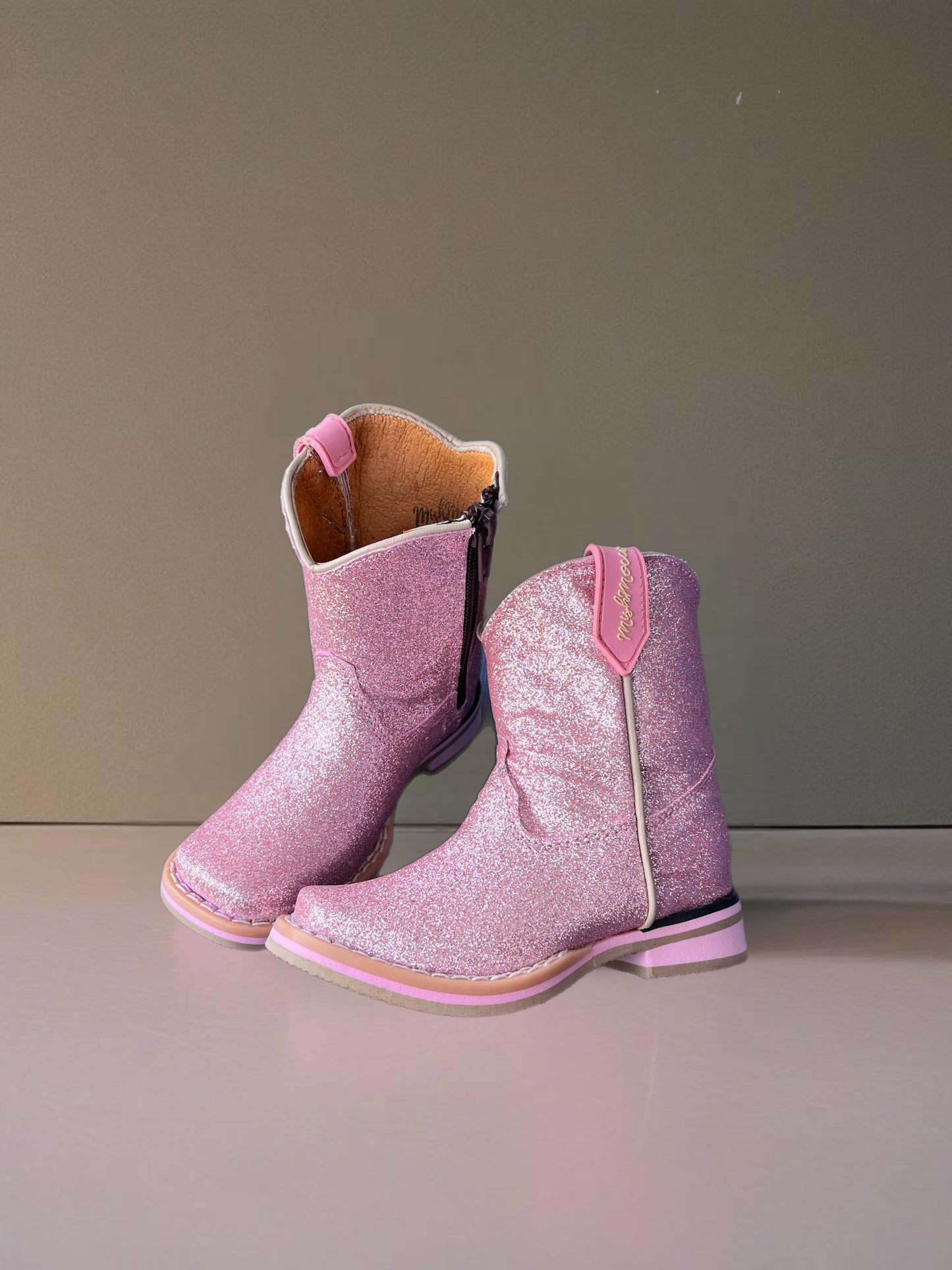 Princess Pink Square Toe Boots
