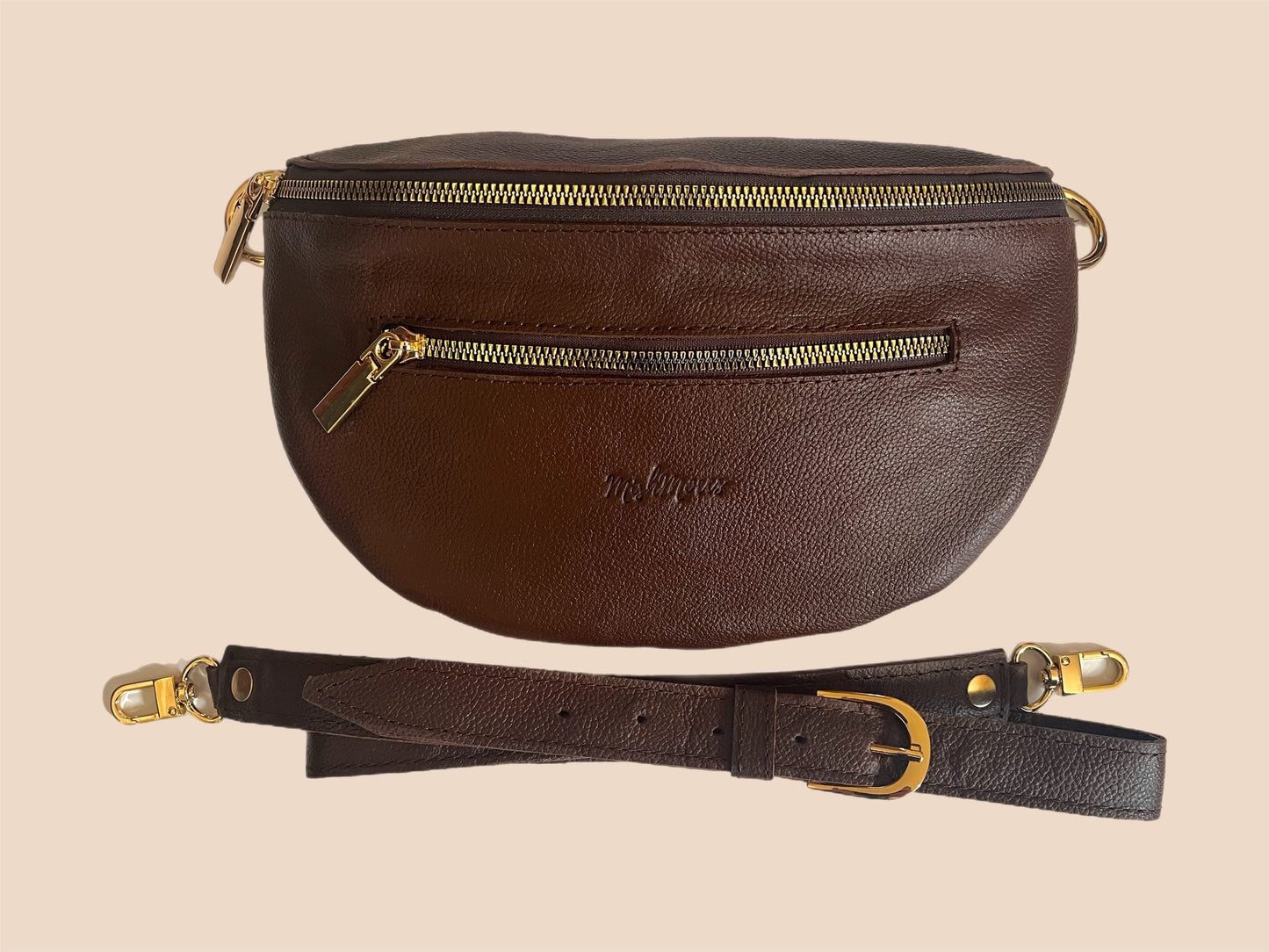 Bumbag with pockets- Suede Lining