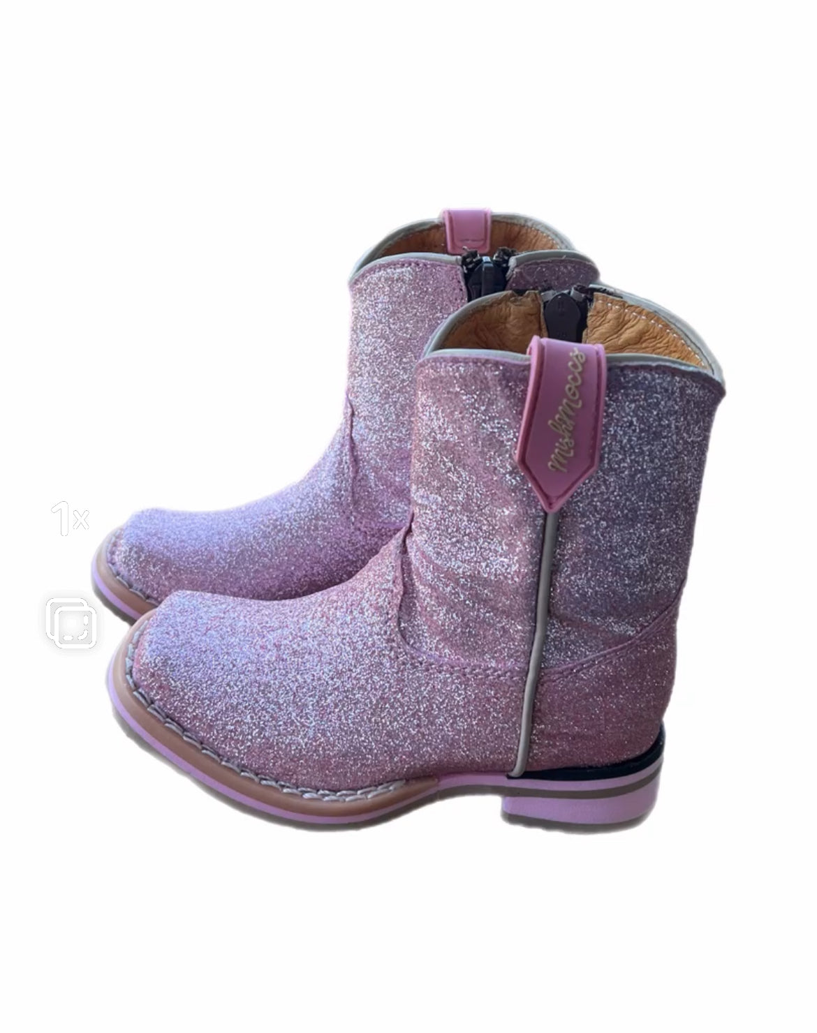 Princess Pink Square Toe Boots