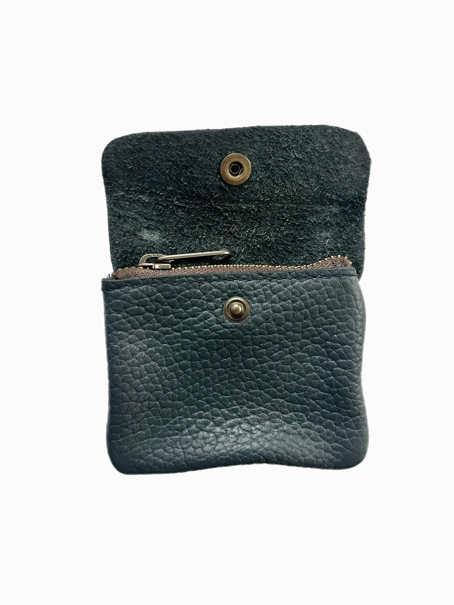 Small Leather Wallet with zipper