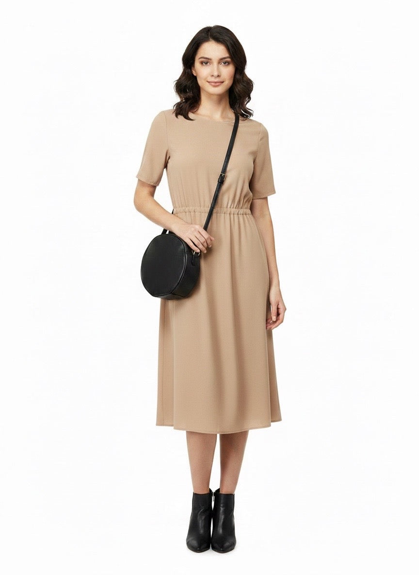 Black Round Leather Bag - SAVE 50% OFF- USE CODE: SAVE50
